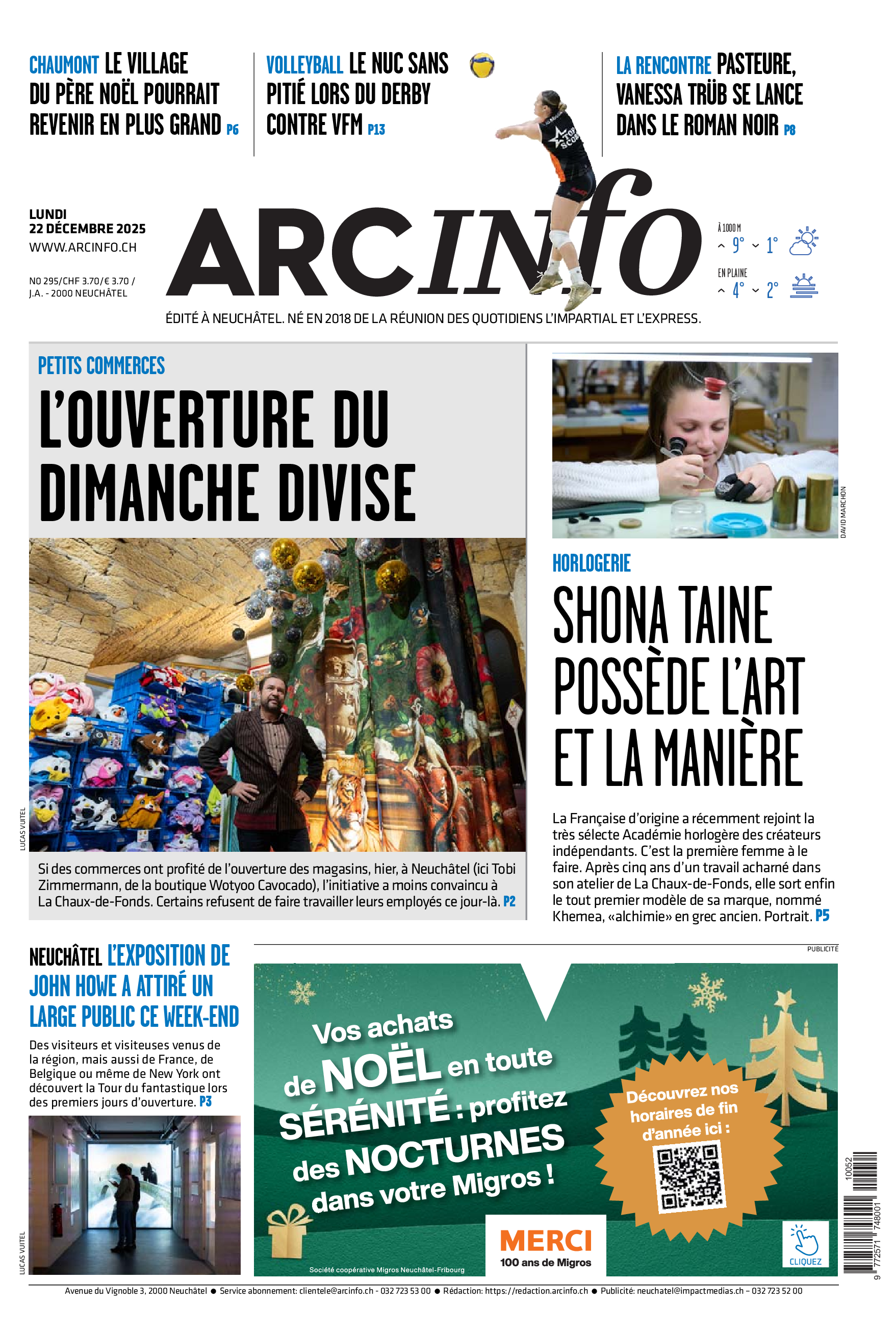  Lundi 22 décembre 2025