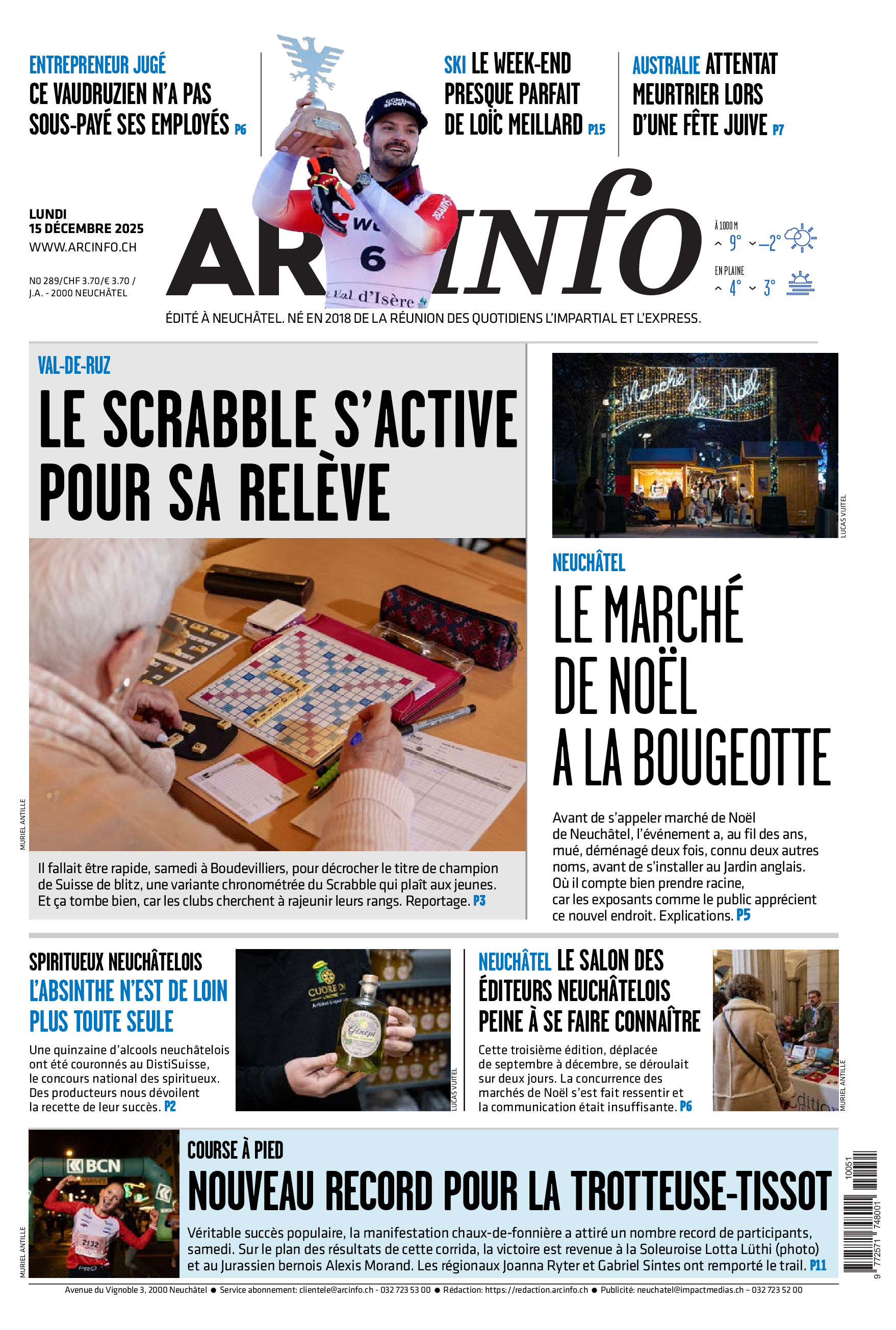  Lundi 15 décembre 2025