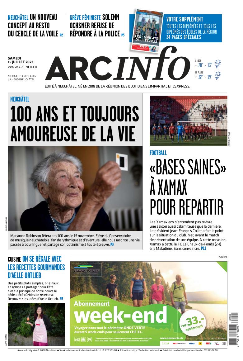 Samedi 15 juillet 2023