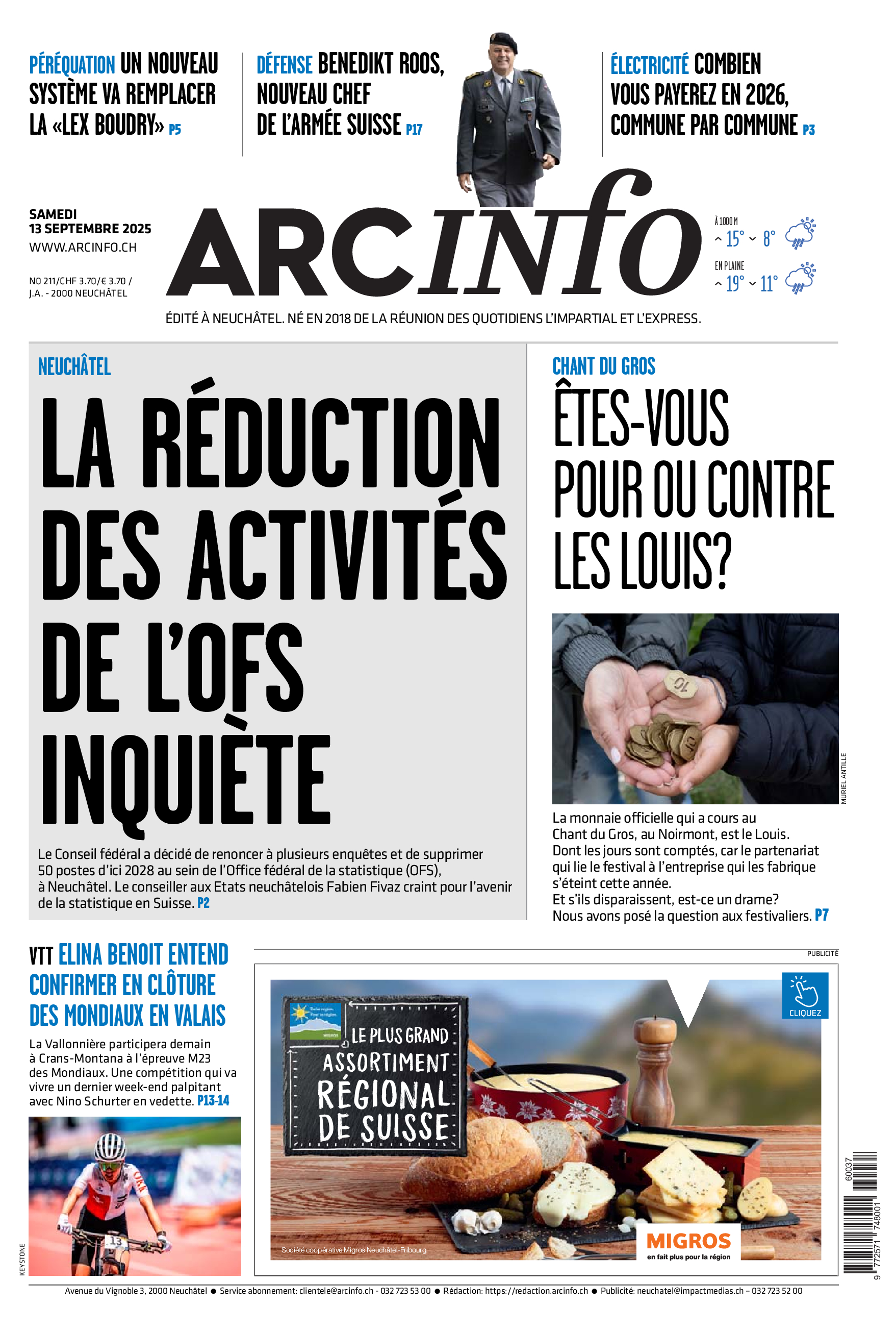  Samedi 13 septembre 2025