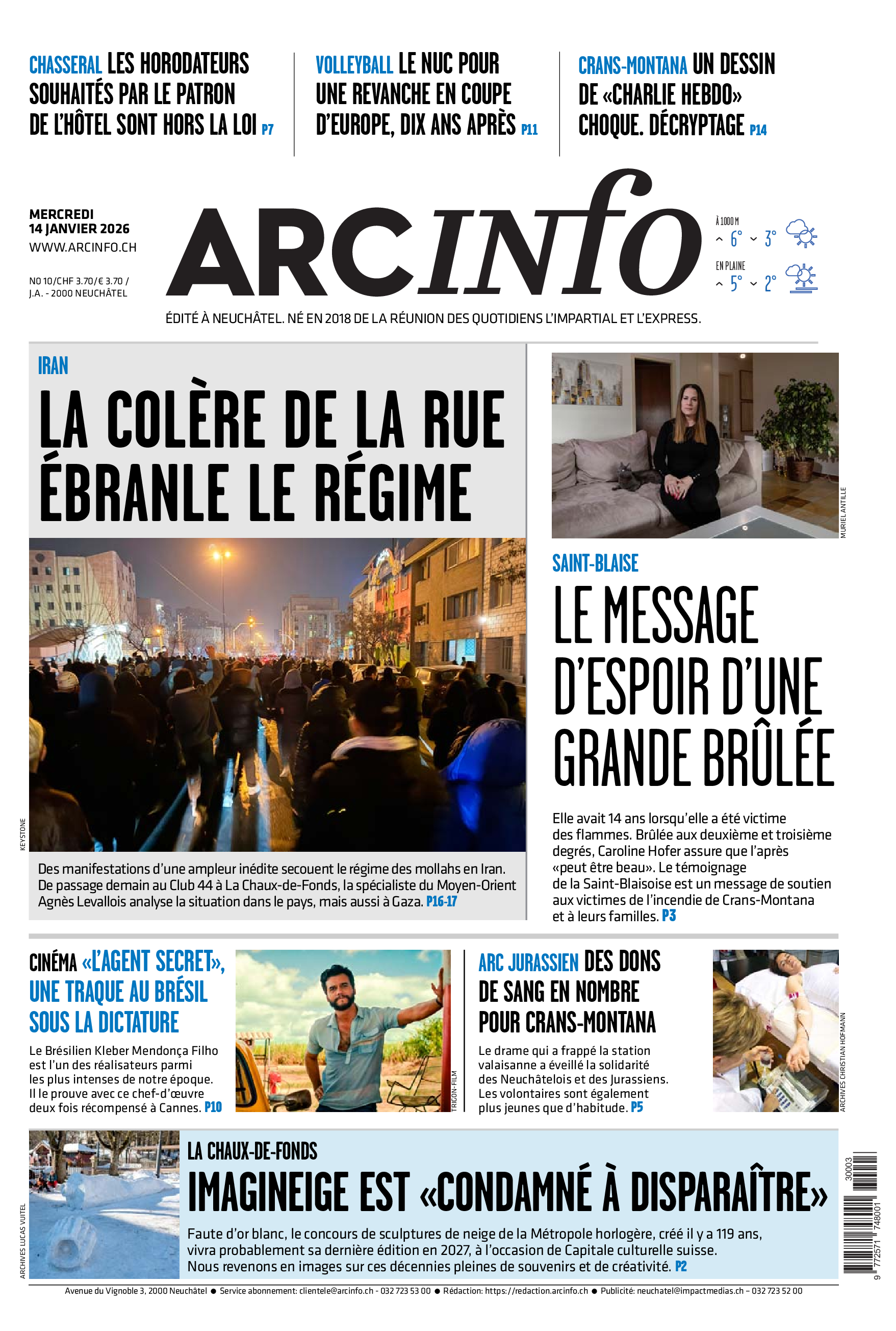  Mercredi 14 janvier 2026