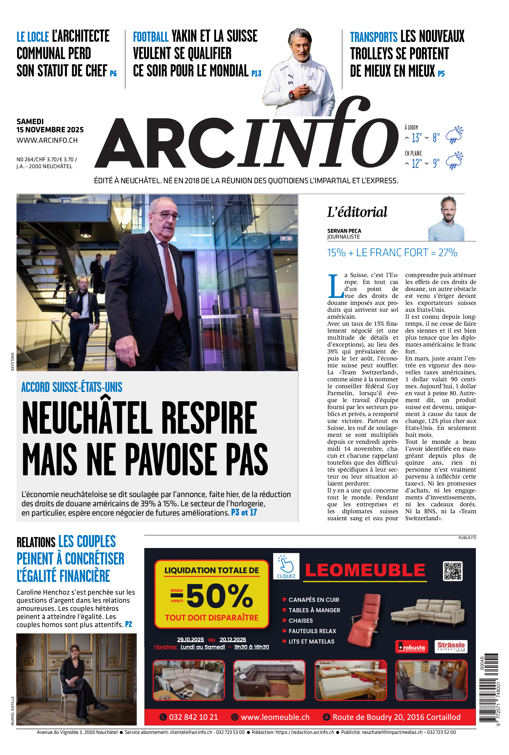  Samedi 15 novembre 2025