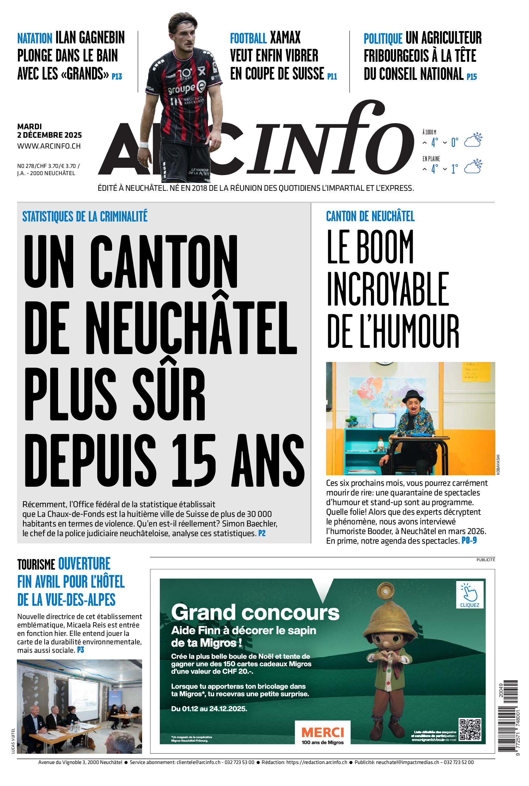  Mardi 2 décembre 2025