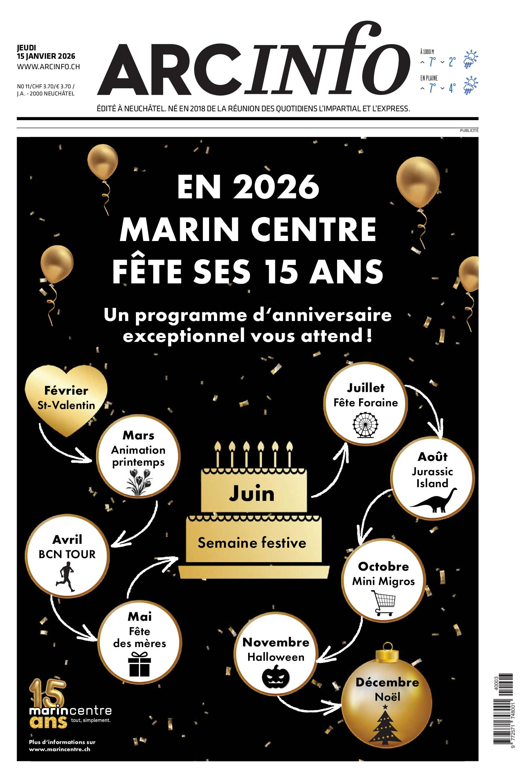  Jeudi 15 janvier 2026