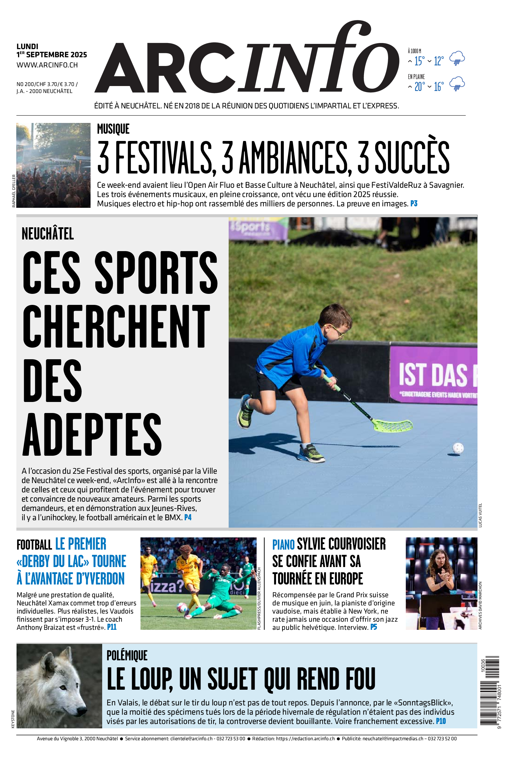 Lundi 1er septembre 2025