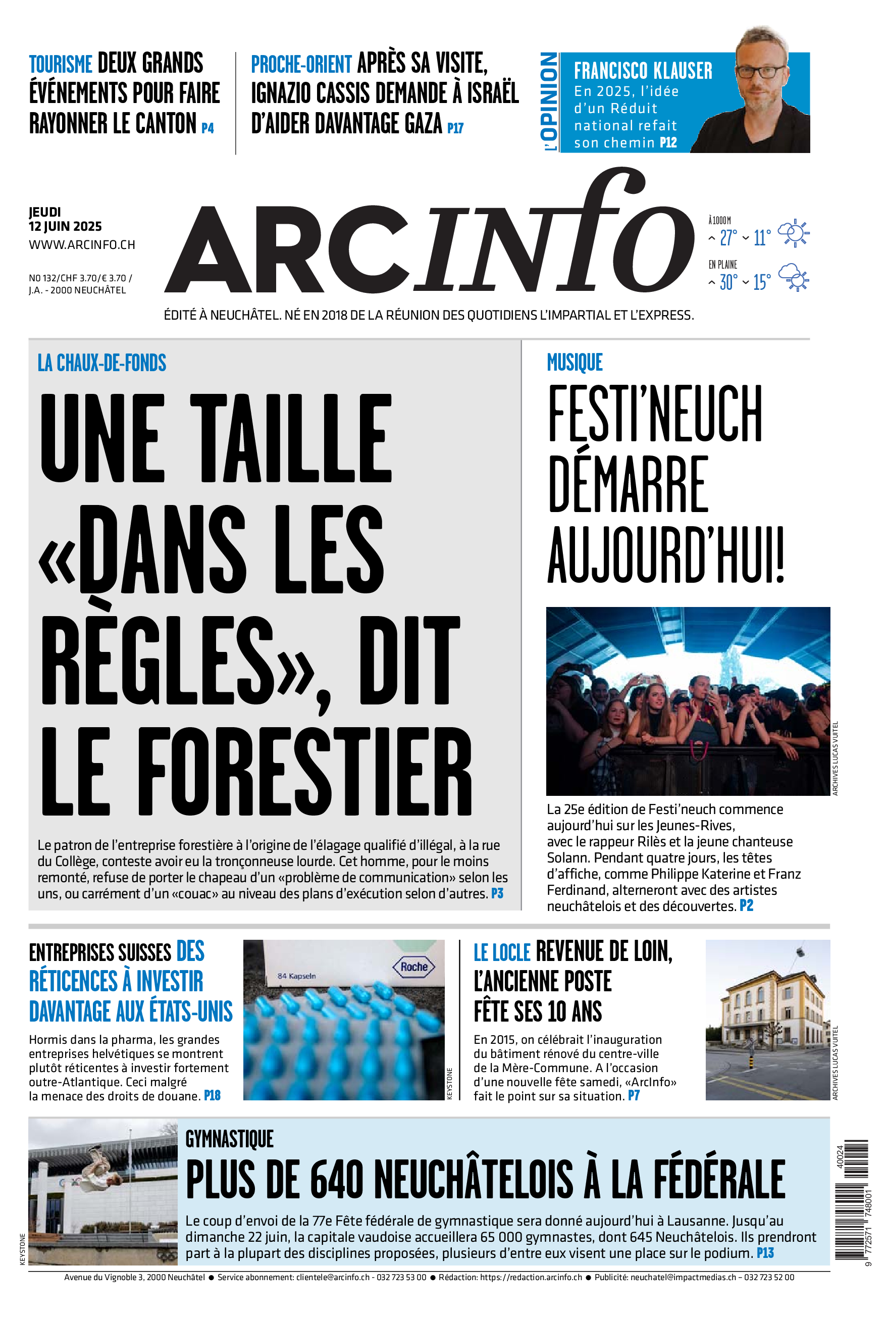 Jeudi 12 juin 2025 Jeudi 12 juin 2025