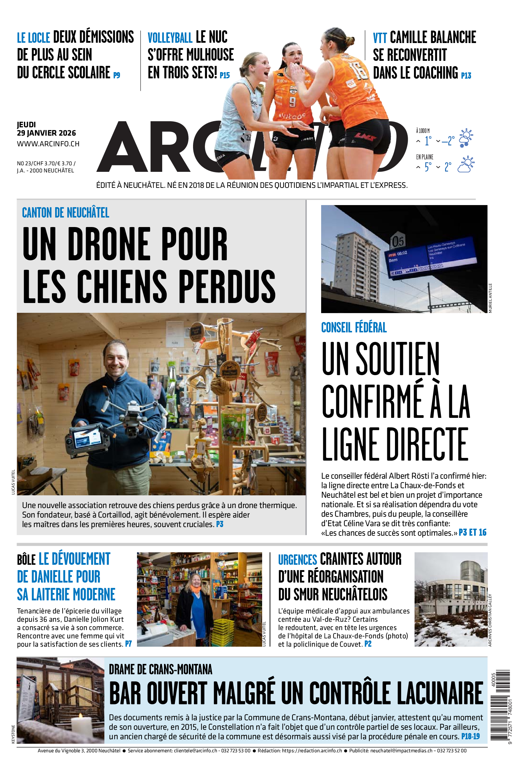  Jeudi 29 janvier 2026