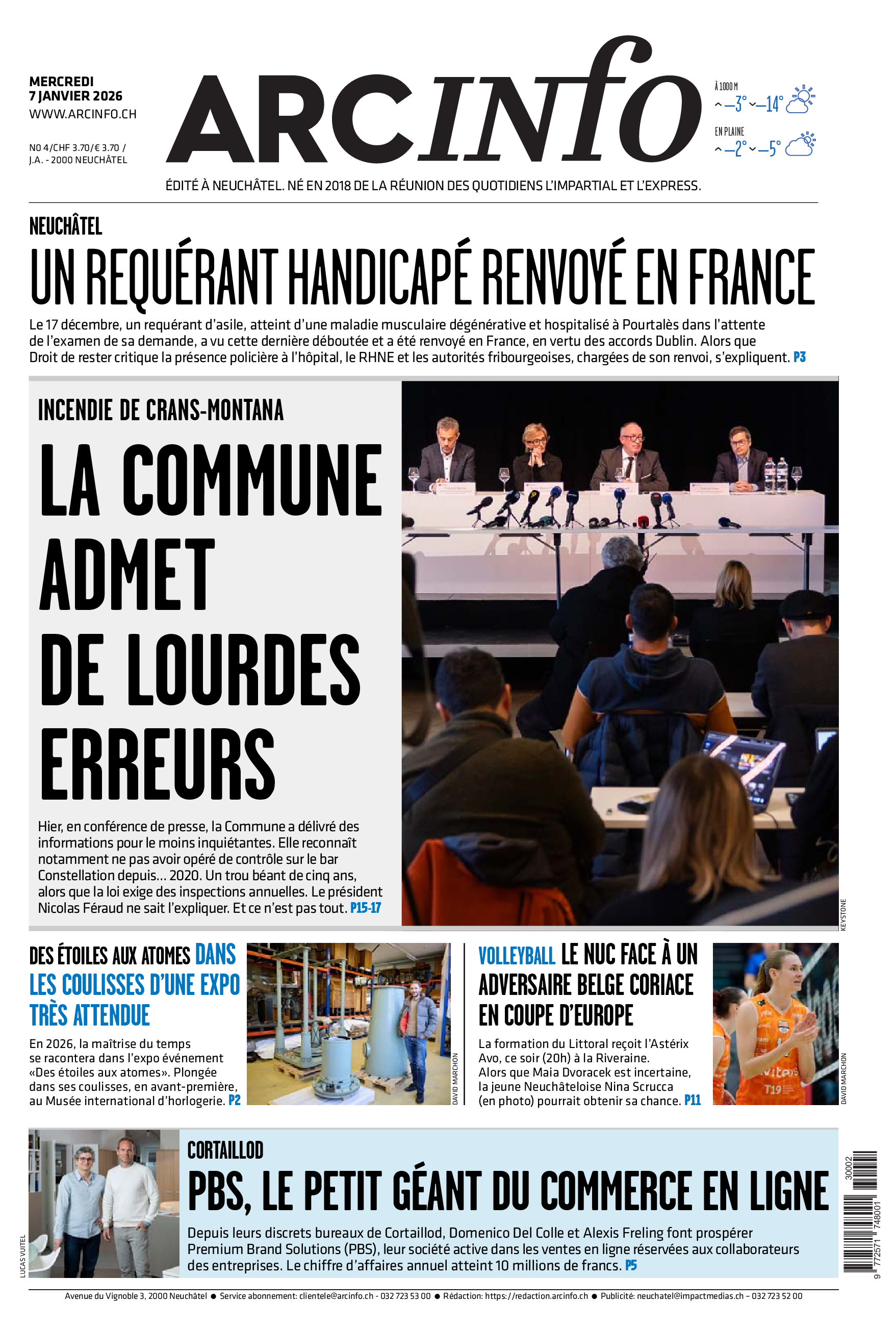  Mercredi 7 janvier 2026