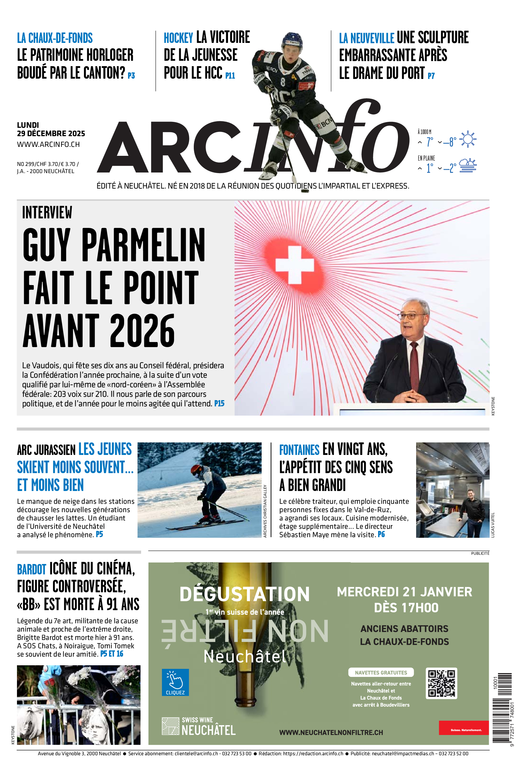  Lundi 29 décembre 2025