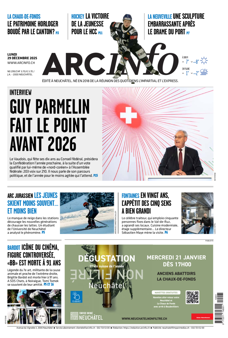 Lundi 29 décembre 2025