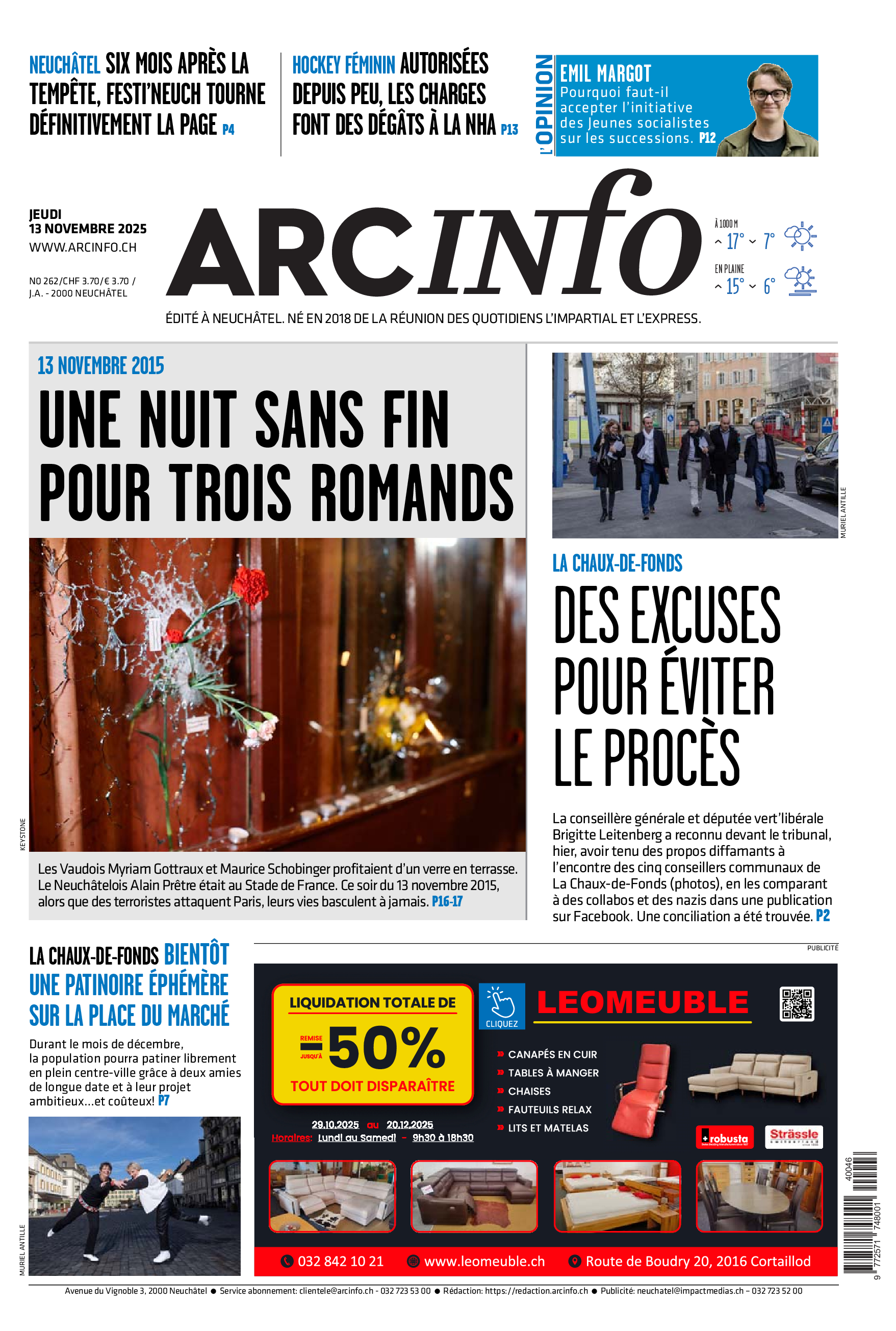  Jeudi 13 novembre 2025