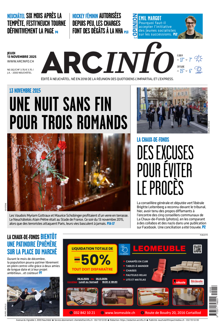 Jeudi 13 novembre 2025