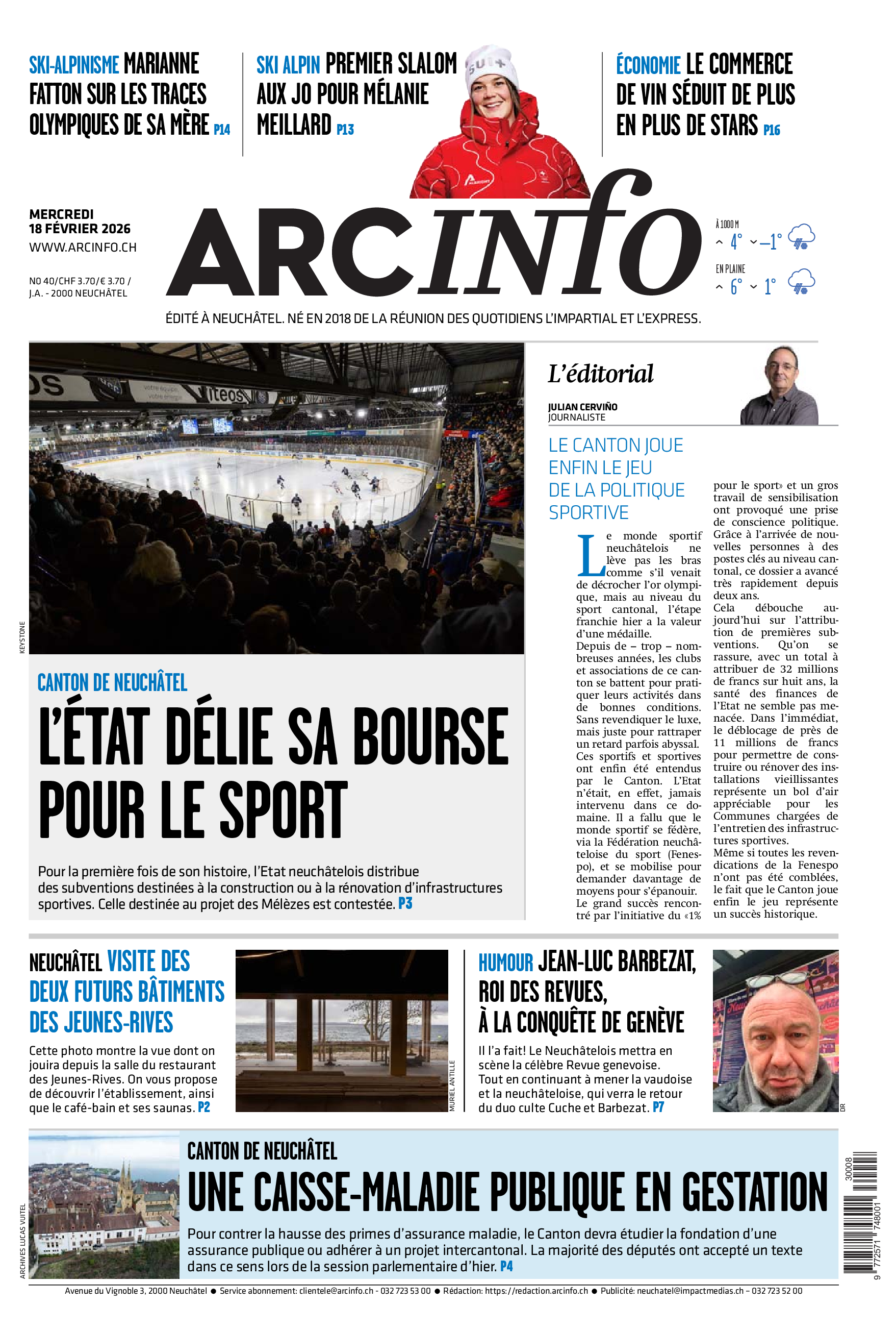  Mercredi 18 février 2026