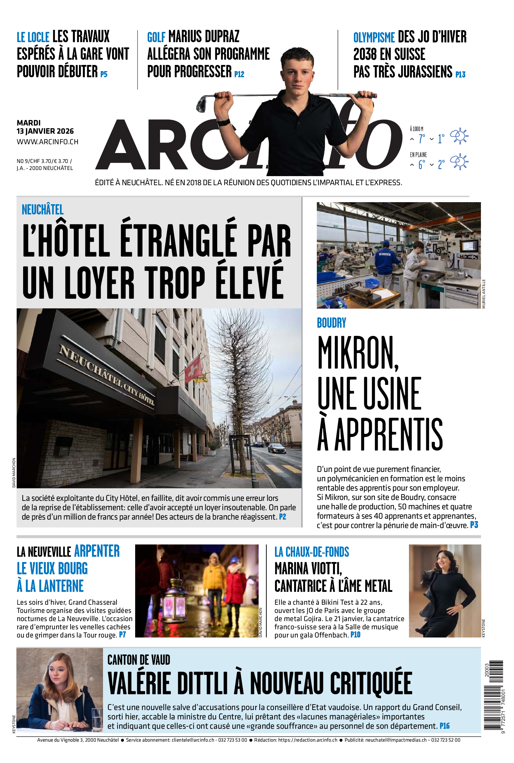  Mardi 13 janvier 2026